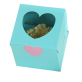 Cake Boxes With Heart Shaped Window | 10 x 10 x 10 CM